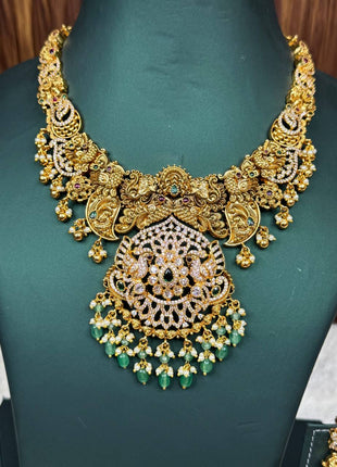 Temple with Diamond look Stone
