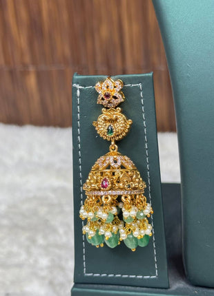 Temple with Diamond look Stone
