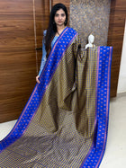 Semi Kancipuram With Palum Pazham Checks Pattern