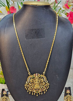 Long Dollar Chain With Earring