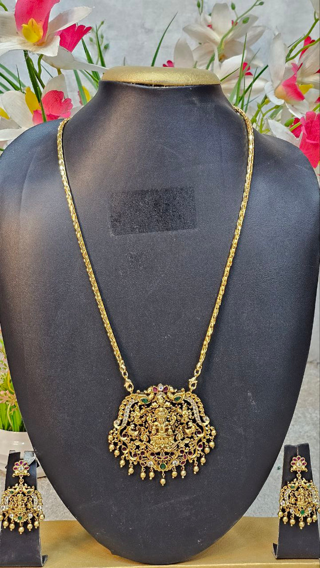 Long Dollar Chain With Earring