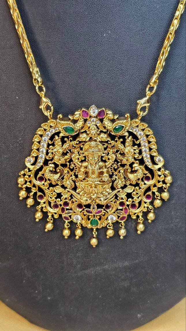 Long Dollar Chain With Earring