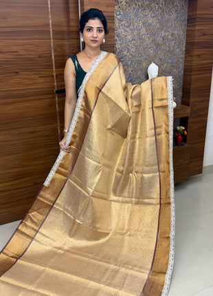 Katan With Lace Work Border