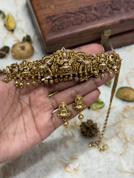 Temple With Choker Necklace Jewellery