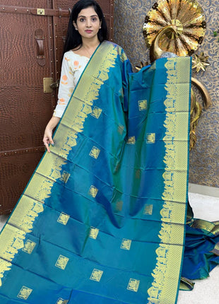 Premium Kanchi Gold Zari Pallaku Design