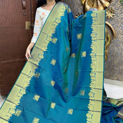 Premium Kanchi Gold Zari Pallaku Design