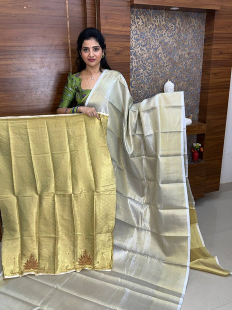 Katan Silk With Aari Work Blouse