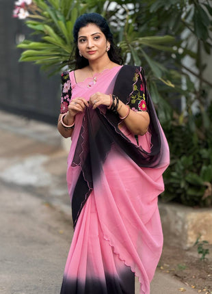 Saree Blouse Combo (Designer Saree With Blouse)
