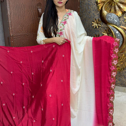 Designer Saree With Cut Work