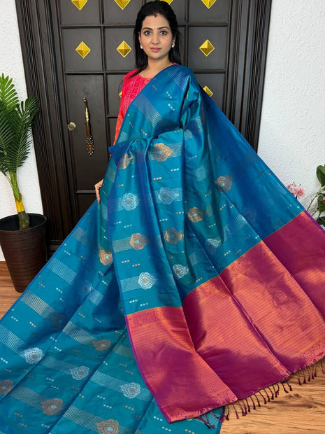 Border Less Kanchi Silk