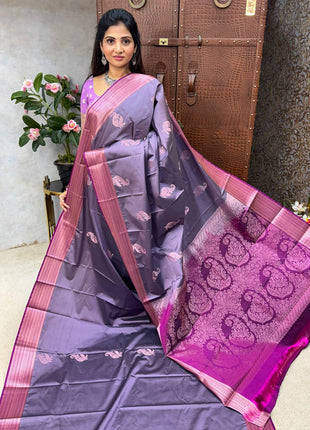 Premium Kanchi Silver Zari