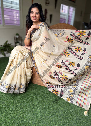 Chanderi Cotton With Weaving Pallu