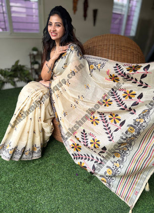 Chanderi Cotton With Weaving Pallu