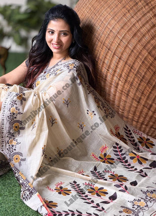 Chanderi Cotton With Weaving Pallu