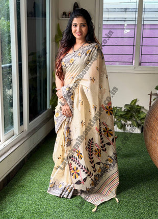 Chanderi Cotton With Weaving Pallu