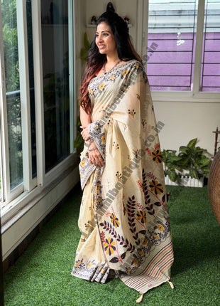 Chanderi Cotton With Weaving Pallu