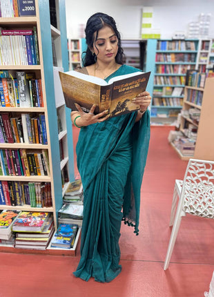 Premium Cotton Saree with Kalamkari Blouse
