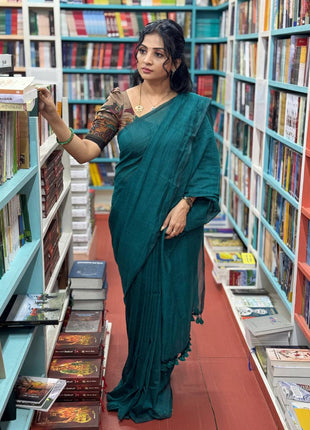 Premium Cotton Saree with Kalamkari Blouse