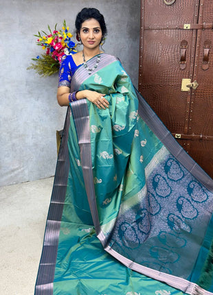 Premium Kanchi Silver Zari