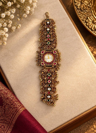 Women's Gold-Tone Ethnic Bracelet Watch