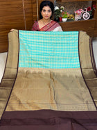 Premium Kanchi Gold Zari Coffee Brown Border