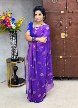 Georgette Saree Blouse Combo (with Designer Blouse)