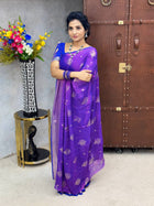 Georgette Saree Blouse Combo (with Designer Blouse)