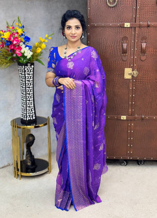 Georgette Saree Blouse Combo (with Designer Blouse)