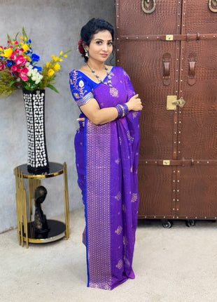 Georgette Saree Blouse Combo (with Designer Blouse)