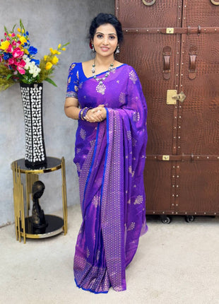 Georgette Saree Blouse Combo (with Designer Blouse)