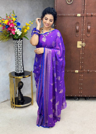 Georgette Saree Blouse Combo (with Designer Blouse)