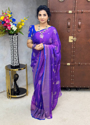 Georgette Saree Blouse Combo (with Designer Blouse)