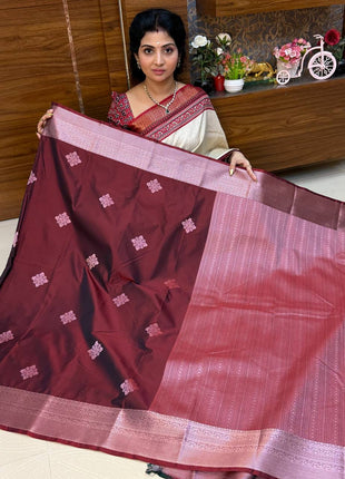 Premium Kanchi Silver Zari