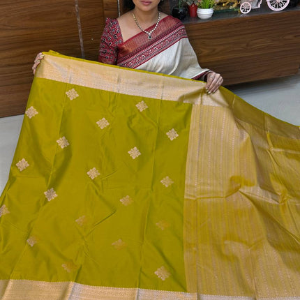 Premium Kanchi Silver Zari