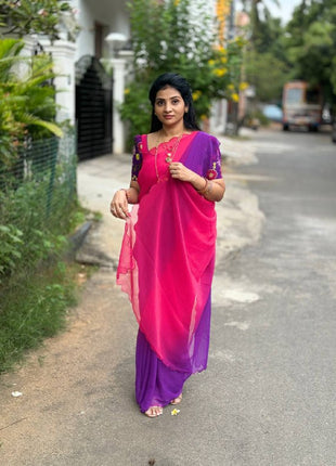 Saree Blouse Combo (Designer Saree With Blouse)