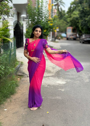 Saree Blouse Combo (Designer Saree With Blouse)