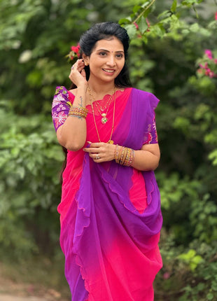 Saree Blouse Combo (Designer Saree With Blouse)