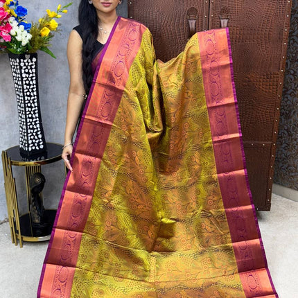 Triple Shade Kanchi Silk