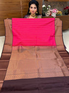 Korvai Silk Coffee Brown Border