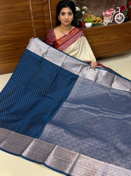 Kanchi Silk Silver Zari