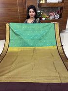 Vaira Oosi Gold Zari Coffee Brown Border