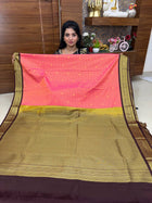 Vaira Oosi Gold Zari  Coffee Brown Border