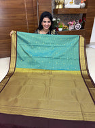 Vaira Oosi Gold Zari  Coffee Brown Border