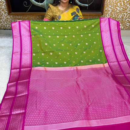 Premium Kanchi Silver Zari