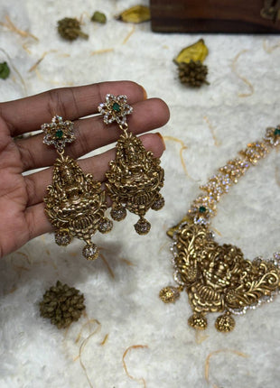 Temple with Diamond look Stone Jewellery