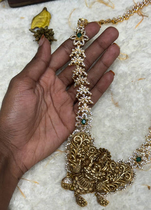 Temple with Diamond look Stone Jewellery
