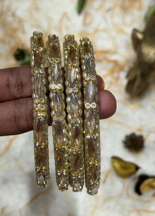 Side Bangle With Stone Work