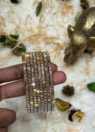 Side Bangle With Stone Work