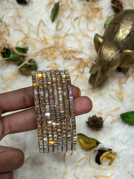 Side Bangle With Stone Work