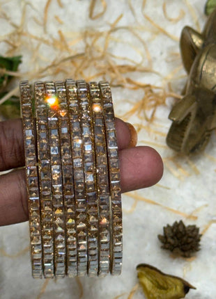 Side Bangle With Stone Work